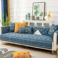 thumbnail image 3 of Boho Chenille Couch Covers,Geometric Couch Covers for Sofa,Chenille Couch Cover Non Slip,Sectional l Shaped Sofa Furniture Protector Cover for Home Decor,（Lake Blue）, 3 of 7