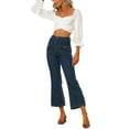 thumbnail image 2 of MODA NOVA Juniors Cute Off Shoulder Tie Knot  Back Crop Top Blouse, 2 of 5