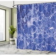 thumbnail image 5 of Ambesonne Blue Shower Curtain, Cracked Marble Pattern, 69"Wx84"L, Blue, 5 of 5