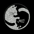 thumbnail image 2 of Men's Tall and Long Word Art T-shirt - Yin Yang Cat, 2 of 2