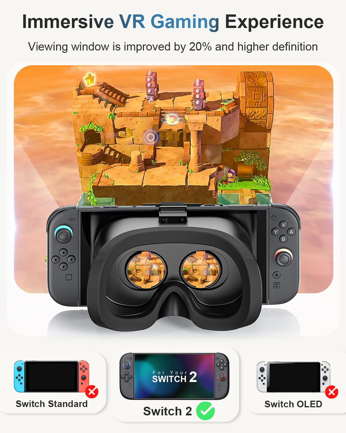 Nintendo Switch VR2 GAEKOL VR Glasses for Nintendo Switch 2 (2025), Switch 2 Virtual