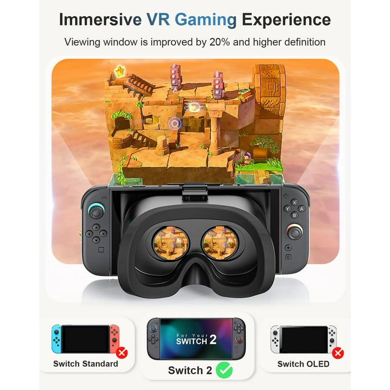GAEKOL VR Glasses for Nintendo Switch 2 (2025), Switch 2 Virtual