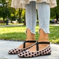 thumbnail image 6 of CHICVOMEY Womens Polka Dot Mesh Mary Jane Flats Square Toe Crisscross Ankle Strap Ballet Shoes Sheer Breathable Slip On Flat Sandals for Summer Party Daily Wear, 6 of 8