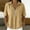 Khaki, variant on Olyvenn Women's Half-Zip Linen Blend Button Collared Shirt, Short Sleeve, Two Chest Pockets, Casual & Workwear Top Sky Blue M