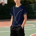 thumbnail image 4 of DAETIROS Boys Quick Dry Athletic Shirts Short Sleeve Crew Neck Workout T-Shirt Cooling Lightweight Sporty Summer Tee, 4 of 8