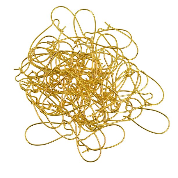 Ganchos para pendientes franceses 50pcs Toma De Joyería De Bricolaje Francés Gancho Del Pendiente Del Oído 25mm De Oro Oro Magideal Ganchos para pendientes franceses
