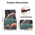 thumbnail image 5 of Pofeuu Flower White Dolphin Print Car Foot Mat Set of 4 Pieces - All-Weather Full Set Floor Mats for Cars Trucks SUVs, 5 of 7