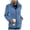 Blue, variant on Women's Winter Fleece Jacket Plush Faux Fur Zipper Long Sleeve Stand Collar Coat with Pockets