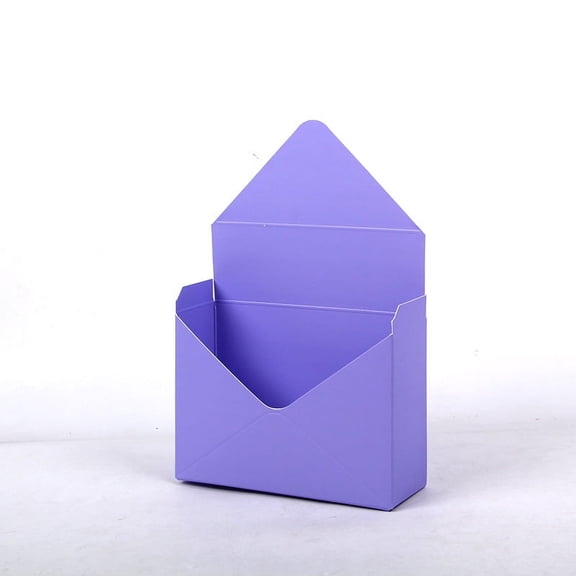 Nvzi gifts, flowers, gift box packaging paper, hand-held envelope flower box, accompanying hand gift flower arrangement, hand held flower basket foldable (purple solid color version)