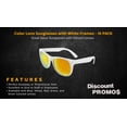 thumbnail image 6 of 10 Color Lens Sunglasses with White Frames Pack - UV 400, Reflector Mirrored - Yellow, 6 of 8