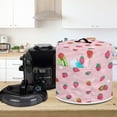 thumbnail image 4 of Xoenoiee Pink Strawberry Print Kitchen Appliance Dust Cover for Pressure Cooker, Electric Rice Cooker Cover Air Fryer Cover Steamer Cover with Pocket and Top Handle, 3 qt, 4 of 6
