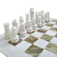 thumbnail image 4 of Juego de mesa de ajedrez Lavish Staunton, color blanco y verde, ónix y mármol, 4 of 8