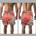thumbnail image 3 of luoweisi Men's Beach Shorts Quick Dry Swim Trunks with Mesh Lining Coral L, 3 of 5