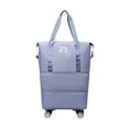 thumbnail image 2 of Bolsa de lona con ruedas, expandible, plegable, para entrenamiento, camping, fitness y ejercicio. azul claro, 2 of 9