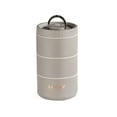 thumbnail image 2 of Stainless Steel Bento Box Adult Lunch Box with Thermos, 3-Tier Insulated Bento Box Microwave Safe Soup Bowl for Adults, Thermal Food Container for Office Workers (3 Tier,Grey), 2 of 9