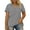 Gray, variant on Wyobmus Women Plus Size T Shirt Summer Short Sleeve Collared Shirts Loose Fit V Neck Flowy Tops Casual Basic Shirt L-5X Black