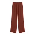 thumbnail image 4 of Outfmvch Petite Linen Pants for Women Elastic Waist Palazzo Pants Flowy Linen Beach Wear Linen Pants Linen Trousers Wide Leg Resort Wear for Women Loose Pants Khakis Pants for Women Red 1 L, 4 of 8