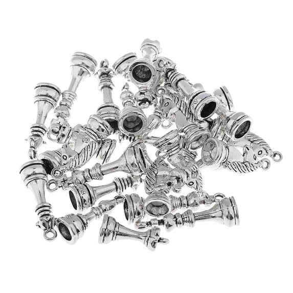 30Pcs Alloy Draughts Pendents Charm For Jewelry Collection Crafts Girl Gift