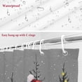 thumbnail image 6 of Christmas Bathroom Shower Curtain Scarf Snowman Deer Xmas Box Pine Trees Snowing Grey Waterproof Washable Shower Curtains for Bathtub Bath Decor with Grommets and Hook 72 X 72 Inch, 6 of 8