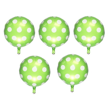 Green Egg Festival Unique Bargains Festival Foil Dot Pattern Ornament Helium Balloons Light Green 18 Inches 4 Pcs ()