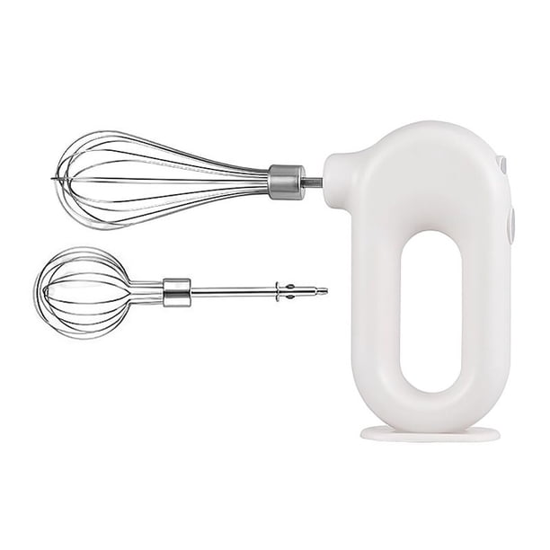Bewildely Batidor de huevos Batidora eléctrica Gadget de cocina Funciona con batería Sin ruido Utensilios de cocina prácticos Carga USB de Electrodomésticos Blanco