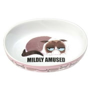 PetRageous Designs 6.5 Inch by 4 inch 2 Cups Capacity Grumpy Cat Bowl, Pink