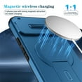 thumbnail image 3 of Case for Google Pixel 9 Pro XL 6.8" with Invisible Fold Holder Stand, MagSafe Magnetic Wireless Charging,Sliding camera casing,Shockproof Dropproof Tough Rugged Protective Case Cover,Blue, 3 of 10