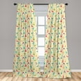 thumbnail image 5 of Ambesonne Yoga Curtains, Workout Fitness Girls, Pair of 28"x95", Multicolor, 5 of 5