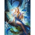 thumbnail image 1 of Pintura de Diamante 30 x 40 cm MACHAO hada mariposa azul 5D Decoración de pared, 1 of 5