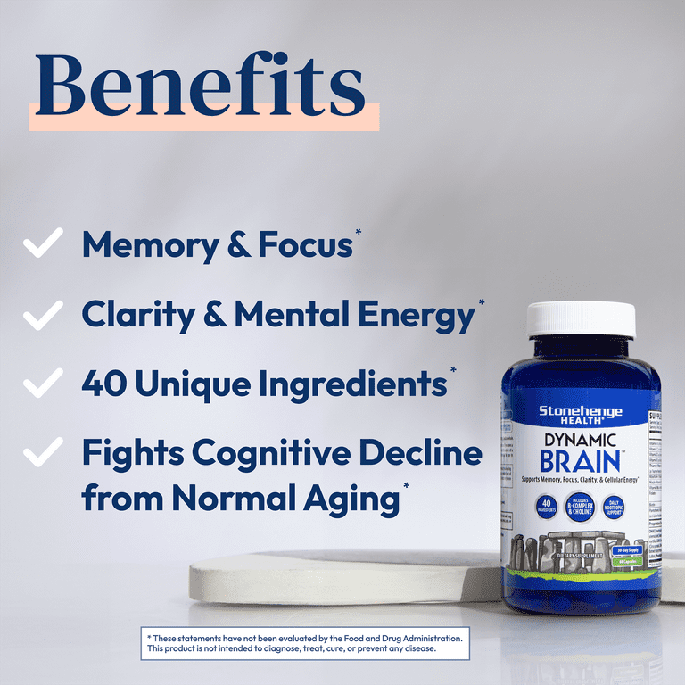 Stonehenge Health Dynamic Brain Supplement - Memory, Focus