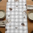 thumbnail image 5 of Table Runners 72 Inches Long Dress Scarves, Rabbits Pine Cone Farmhouse Kitchen Table Runner, Coffee Tablerunners, Sweet Home Texture Grey Plaid Farmhouse 18x72 Inch, 5 of 9