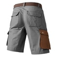 thumbnail image 3 of Men's Cargo Shorts with Multi-Pocket Elastic Waist Shorts Pants Drawstring Ripstop Straight Leg Camo Cargo Short Casual Relaxed Fit Wild Outdoor Work Outfit,Gray XL, 3 of 3