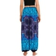 thumbnail image 2 of SWSMCLT Women's Boho Pants Harem Beach Baggy Trousers Print Bloomer Yoga Hippie Drawstring Elastic Waist Aladdin Indian Thai Bohemian Cinch Bottom Patterned1 One Size, 2 of 5