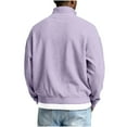 thumbnail image 5 of FRSASU Men's Quarter Zip Sweaters Polo Zip Up Pullover Waffle Knit Mock Neck Turtleneck Sweatshirt Purple, 5 of 6