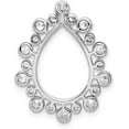 thumbnail image 3 of Solid 14K White Gold Lab Grown Diamond VS/SI GH, Fancy Teardrop Chain Slid - 24.01mm, 3 of 6