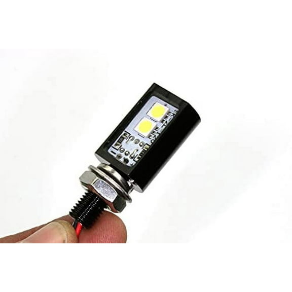 PilotLights Instrument Panel Light, Post Light - With SWITCH, Cool White LED, 12VDC 12 Volt