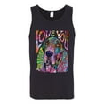 thumbnail image 3 of Colorful Beagle | Dogs Love You | Dean Russo Art Animal Lover Mens Tank Top, Black, 3X-Large, 3 of 6