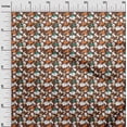 thumbnail image 2 of oneOone Cotton Silk Brown Fabric Cloud & Bird Cartoon Dress Material Fabric Print Fabric By The Yard 42 Inch Wide, 2 of 4
