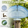 thumbnail image 2 of Baright 26 Cm Plastic Squirrel Baffle Protects Hanging Feeders Weather Rain Guard No Tool Install Clear Baffle Weather Guard Durable Weather Resistant for Outdoor Wild Bird Seed Feeder, 2 of 9