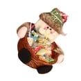 thumbnail image 4 of Toystoory Cesta de dulces de Navidad Papá Noel Muñeco de nieve Ciervo Niños Fruta pequeña Soporte de decoración de Kits de decoración para fiestas mayor, 4 of 6