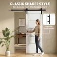 thumbnail image 4 of HOMCOM Sliding Barn Door with Hardware Kit, Shaker Sliding Door, White, 4 of 10
