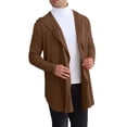 thumbnail image 4 of INSPIRE CHIC Cárdigan con Capucha de Cuello Chal para Hombre de Manga Larga Abierto M Marrón, 4 of 6