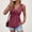 Red, variant on TAGOLD Summer Casual Tops,Plus Size T-shirt Blouse for Womens, Women Solid Summer Casual Kink Front Gathered V-Neck Sleeveless Top