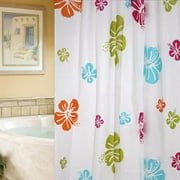 PEVA Plastic Shower Curtain Liner Waterproof Rustproof Metal Buttonholes with Hooks 71" Wide x 79" High for Bathtub or Shower Stall
