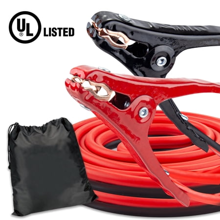 EVERSTART 12-FOOT 8-GAUGE HEAVY DUTY BOOSTER CABLES, 165 AMPS