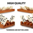 thumbnail image 5 of GSE Games & Sports Expert Set of 4 Domino Tiles Game Racks, Wooden Domino Trays, Mexican Train/Chicken Foot Dominoes Holders, 5 of 8