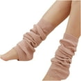 thumbnail image 2 of Chaussettes Roses Hiver Femmes Chaussettes Solides Tricotées Chaudes Leggings Chaussettes, 2 of 3