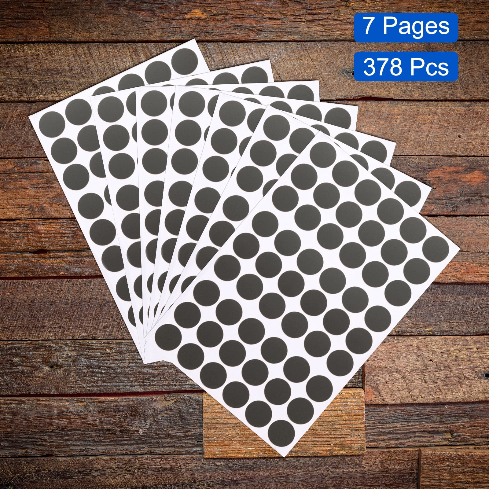 Unique Bargains 7Pcs Self Adhesive Screw Hole Stickers for Furniture Wall Grey 0.83"
