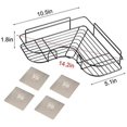 thumbnail image 2 of Bathroom Kitchen Shower Caddy Shelf Triangular Wall Corner Rack Organizer Holder Triangle Basket No Drilling, Design for Bathroom Bedroom Living Room and Kitchen 1 PC, 2 of 2