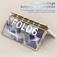 thumbnail image 6 of Dteck for Samsung Galaxy Z Fold 6 with Hinge Protection & S Pen Holder & Front Screen Protector, Plating Hard PC Folding Cover Case for Samsung Galaxy Z Fold 6,Gold, 6 of 7